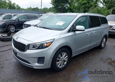 2016 Kia Sedona Lx из США, поврежденный, VIN KNDMB5C11G6188094